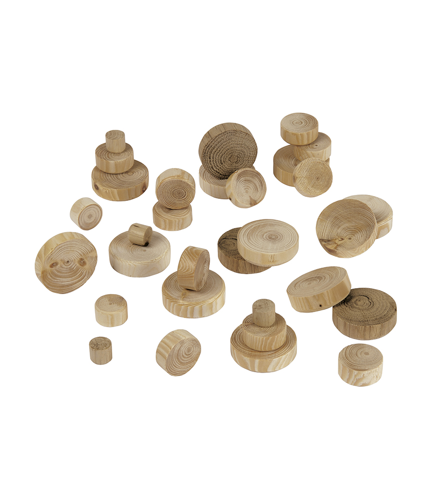 Schreinerpackung  Ast-Flickzapfen aus Holz HSB